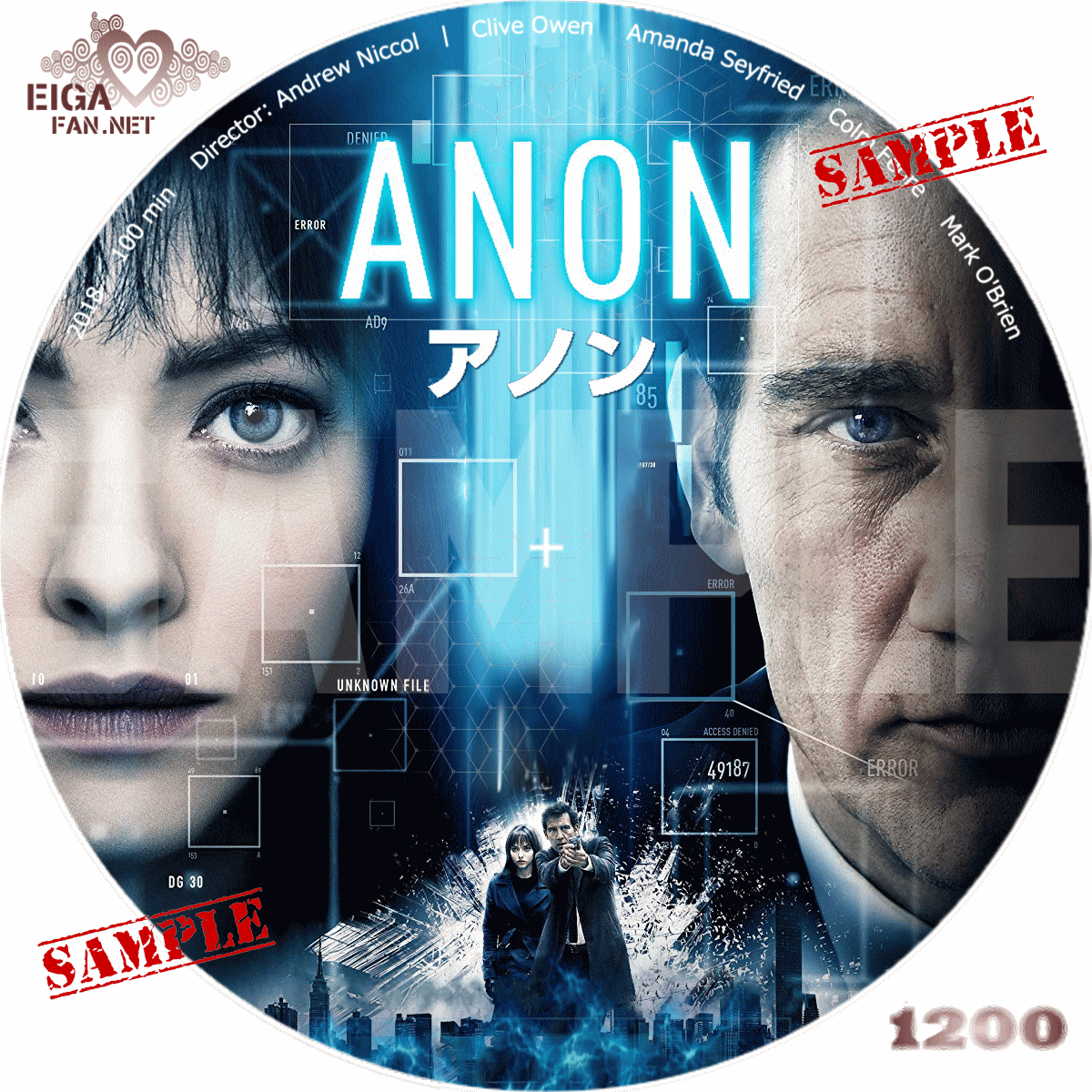ANON アノン／ANON (2018)      自作DVDラベル&BDラベル      洋画【英字】PAGE-91