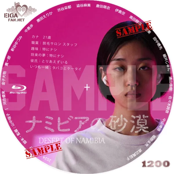 ナミビアの砂漠　DVDラベル